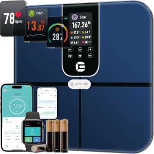0.01kg/0.02lb TFT Color Display ITO Surface 22 Body Composition smart body fat scale Lescale F10 