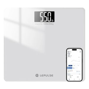 550LB250kg Tempered Glass Anti-Skid Backlit Display Body Weight Scale Lepulse S5