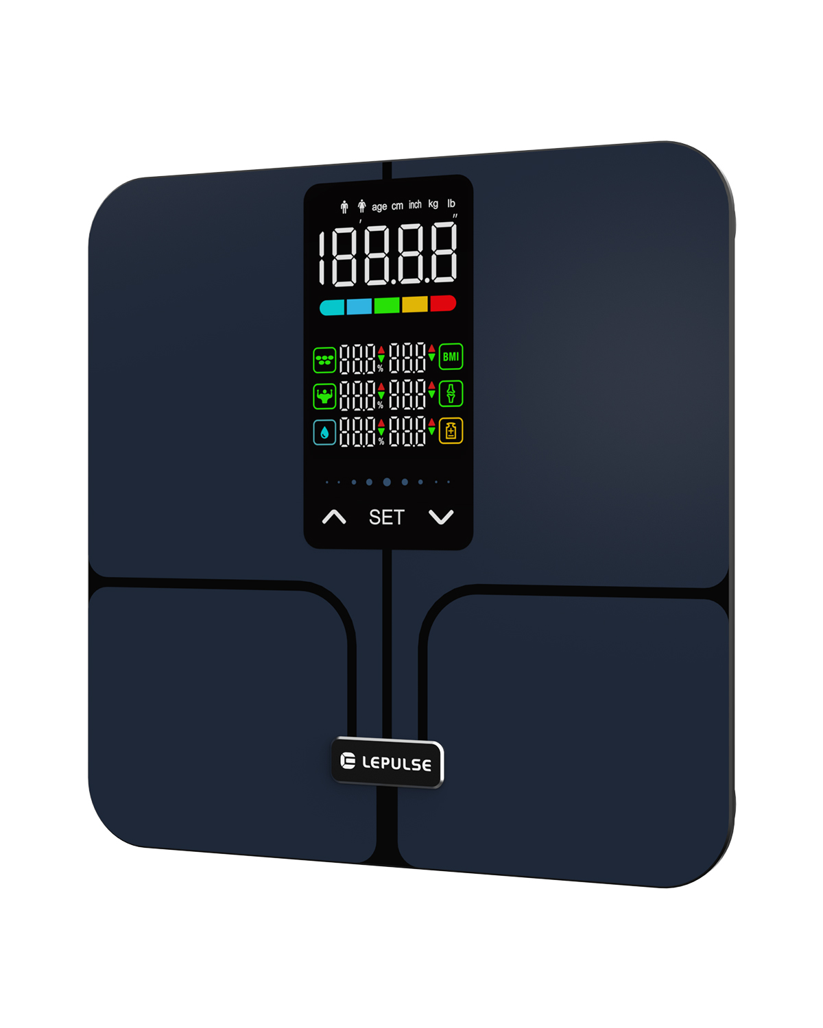 5kg-227kg11lb-500lb Bathroom Scale Without An App Large Display 6mm Tempered Glass Weighing Scales Lescale F11