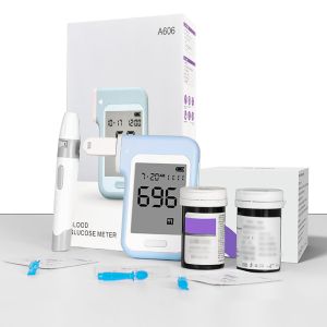 Packing photo of A606 Carrying Case 50 Lancets and Blood Sugar Test Strips Bluetooth Blood Glucose Monitoring