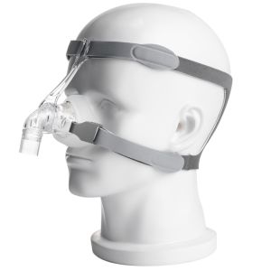 Model wearing High Compatibility Nasal Mask for CPAP/BiPAP Machines